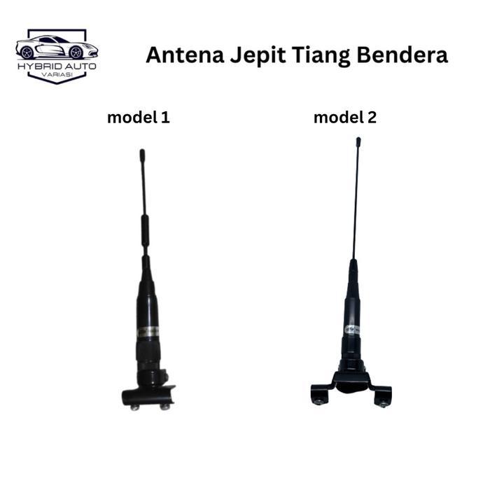 "New" Antena Tiang Bendera Universal Mobil//Merah Putih Mobil Motor Universal Jepit Depan Belakang