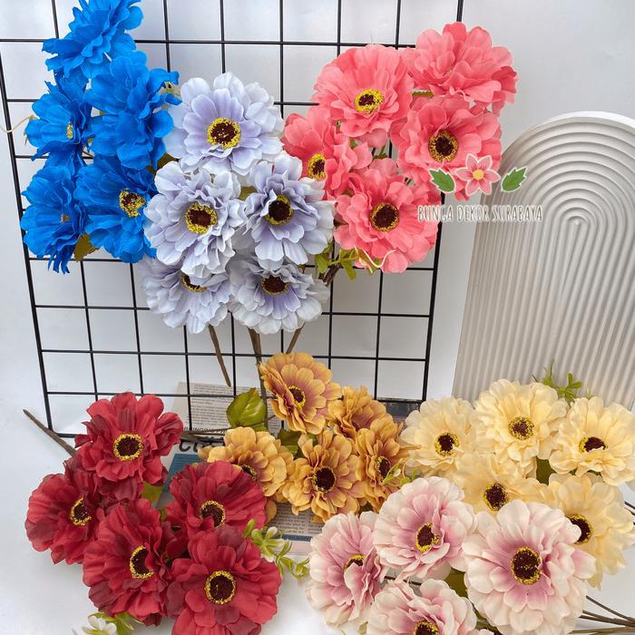 Bunga Gelbera Artificial / Bunga Artificial / Bunga Plastik / Bunga Dekorasi / Dekorasi Pernikahan