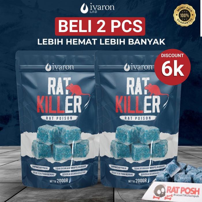 Ivaron Paket Rat Killer isi 2 pcs Rat Killer Pembasmi Tikus Racun Tikus Pengusir Tikus Umpan Tikus