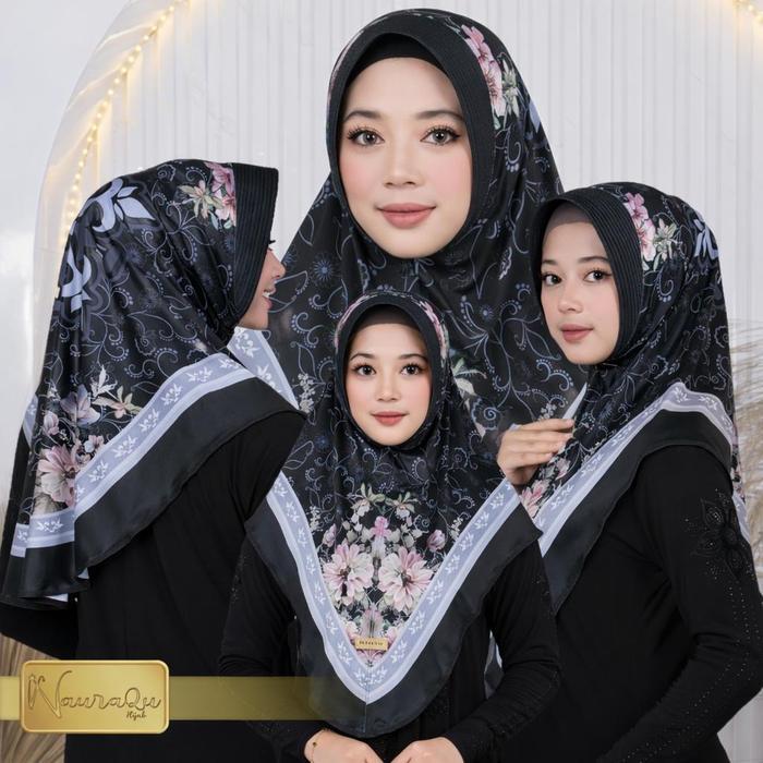 PREMIUM Jilbab Instan Bergo Motif Printing Jersey Premium FLOW Muslim Kerudung Wanita Dewasa Panjang