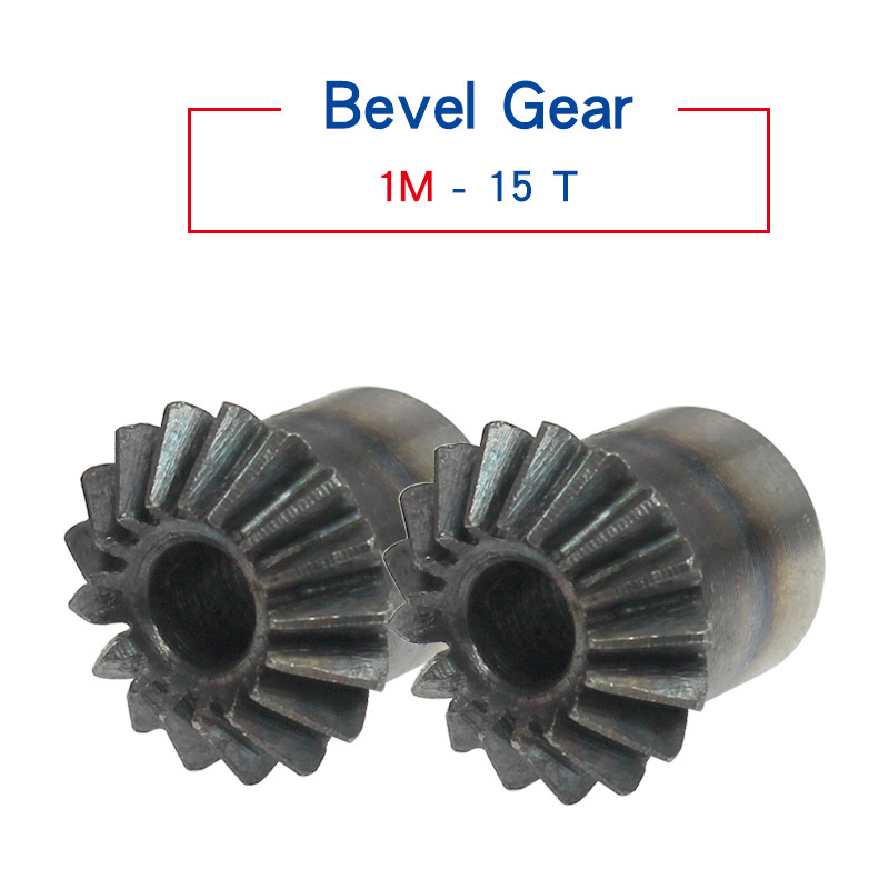 1 Piece Bevel Gear 1M15T Gear 90 Degrees Meshing Angle Process Hole Carbon Steel Transmission Ratio 