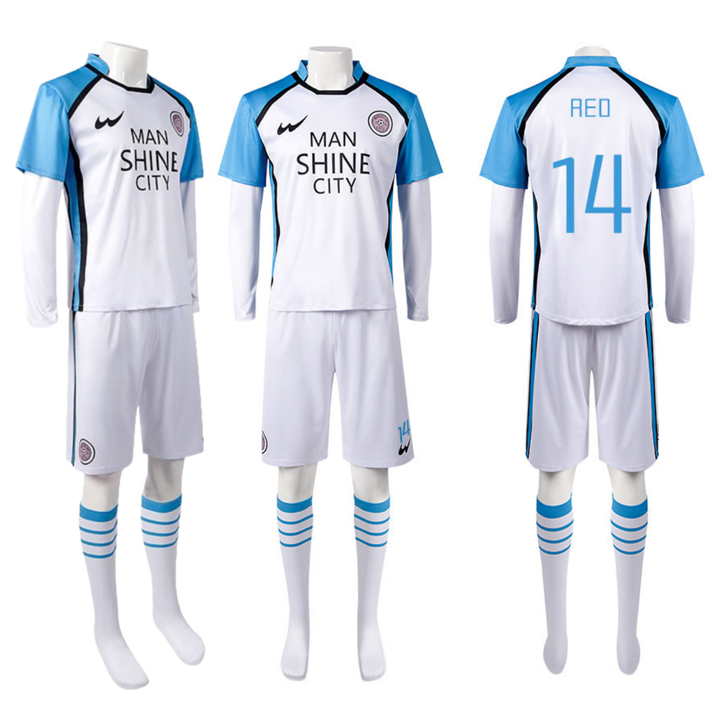 Anime Blue Lock Mikage Reo Cosplay Costumes Man Shine Team Jersey Nagi Seishiro Soccer Set Chigiri