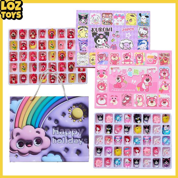 Blind Box Kartun Gantungan Kunci Gantungan 40 Holes Lucu Keychains Box Blind Surprise Hadiah