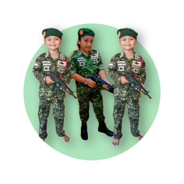 Kostum Anak Doreng Kostrad Baju Profesi AD Kostrad Anak Fashion Seragam TNI AD Baju Tentara Anak