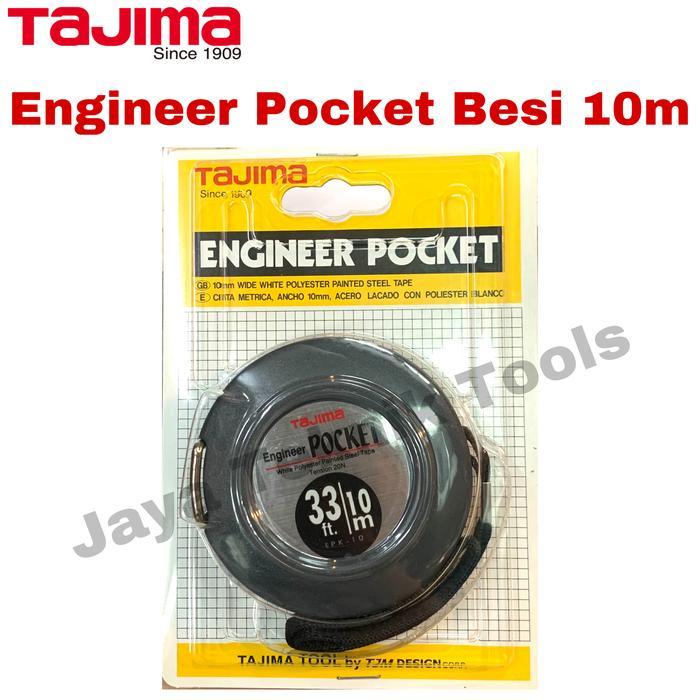 Promo Meteran Tajima 10 meter Pocket Engineer Besi Polyester
