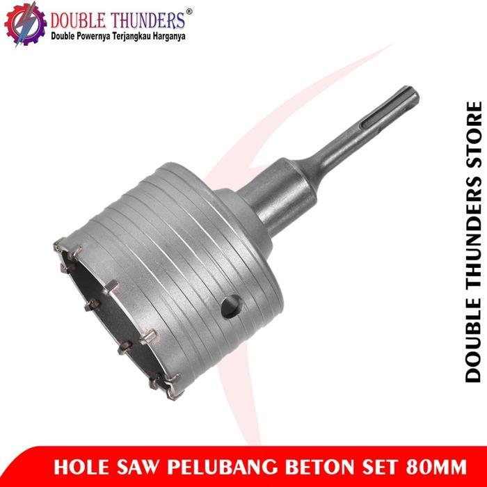 DT Hole Saw Beton Set 80MM Hole Saw Pelubang Beton Set