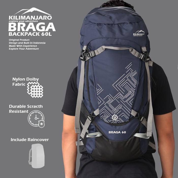 Eiger - Tas Gunung Braga 60 L - Tas Carrier Braga 60L - Keril 60L