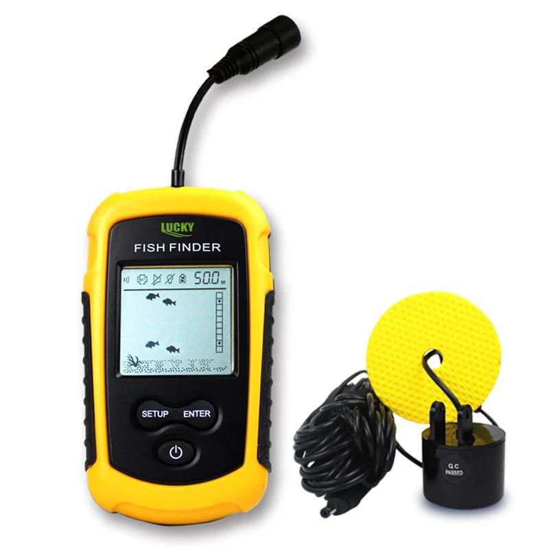 Wired Fish Finder Sonar Fish Finder English/Chinese/Russian Underwater Fish Finder Muddy Water Smart
