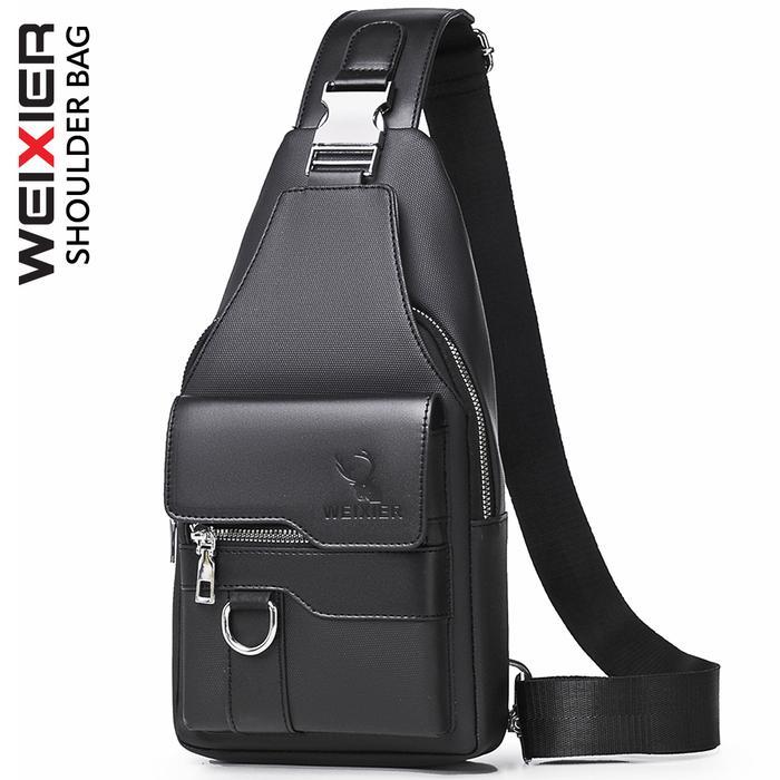 Eiger - X448 Tas Selempang Pria Kulit Shoulder Bag Anti Air