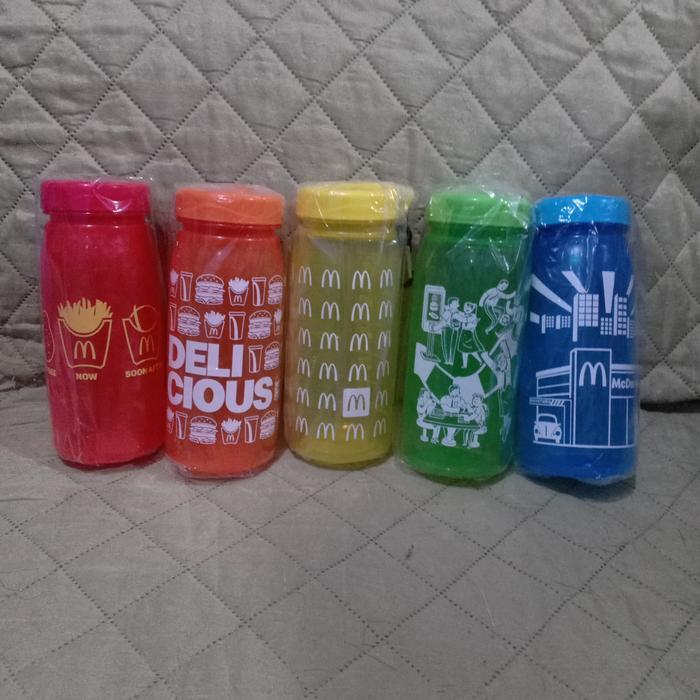 Colorful Bottle Botol Reusable Mcdonalds Cup Tumbler Mcd tupperware dufanstore