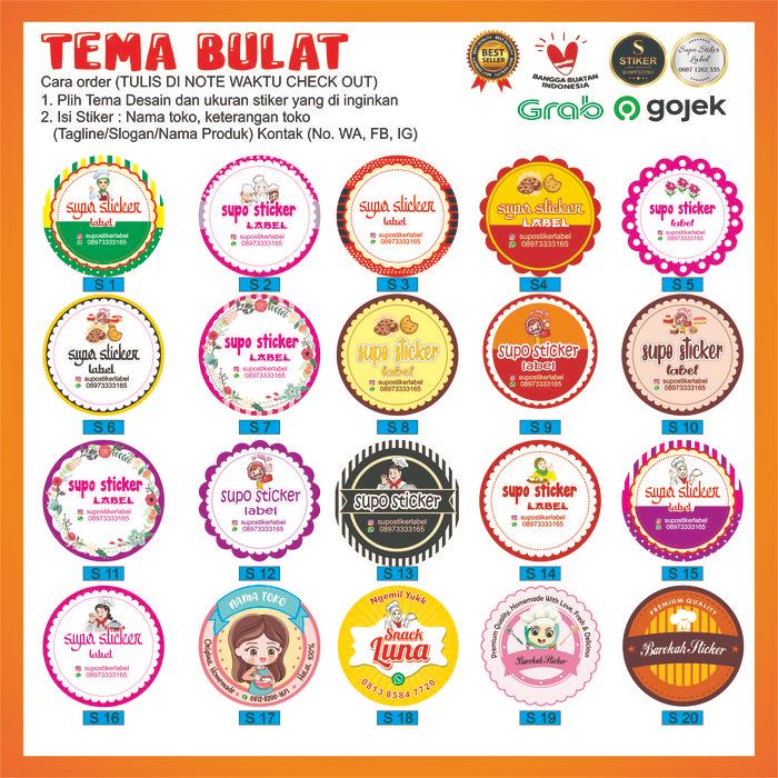 cetak sticker label stiker makanan vinyl