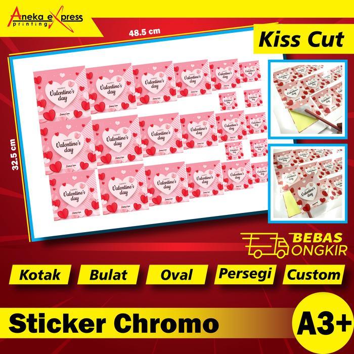Cetak Sticker Cromo / Kromo A3+ Print + Kiss Cut