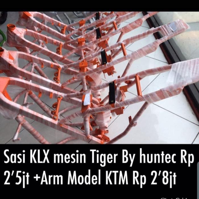 RANGKA KLX MESIN HONDA TIGER MERK HUTECH. FRAME KLX TRAIL RACING MURAH