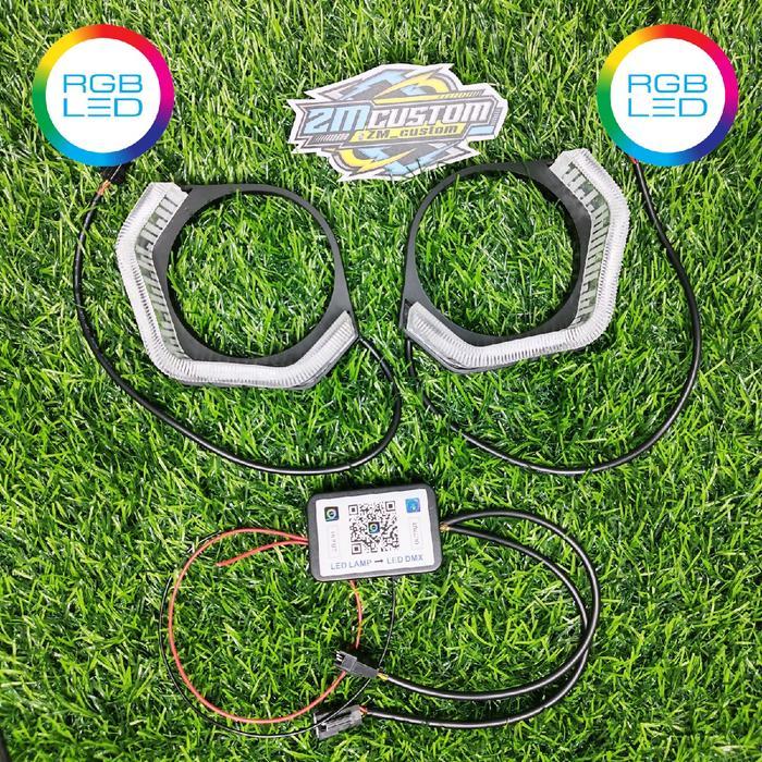 2 Pcs Shroud Crystal Hexagon 2.5 Inch Shroud Akrilik Hexagon 2.5 Inch Shroud RGB Bluetooth Kualitas