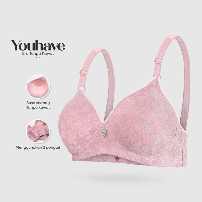 Sorella - Bh Bra Wanita Bh Tanpa Kawat Motif Bunga Bra Busa Sedang Women Woman Bra Beha Be Ha 100209