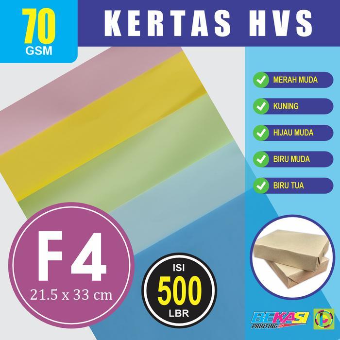 Kertas Print Fotocopy - HVS Warna F4 70 gram
