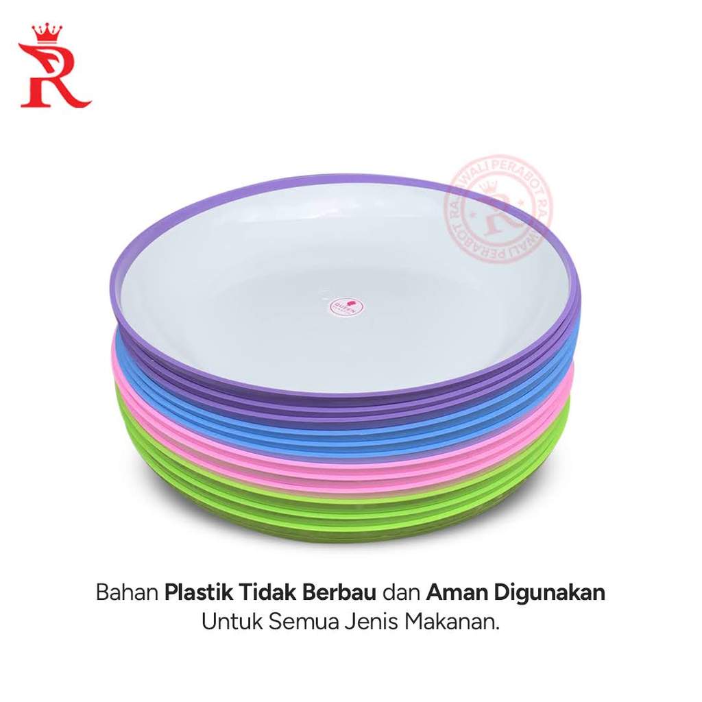 Piring Makan 23cm Piring Saji Plastik Tebal Elastis