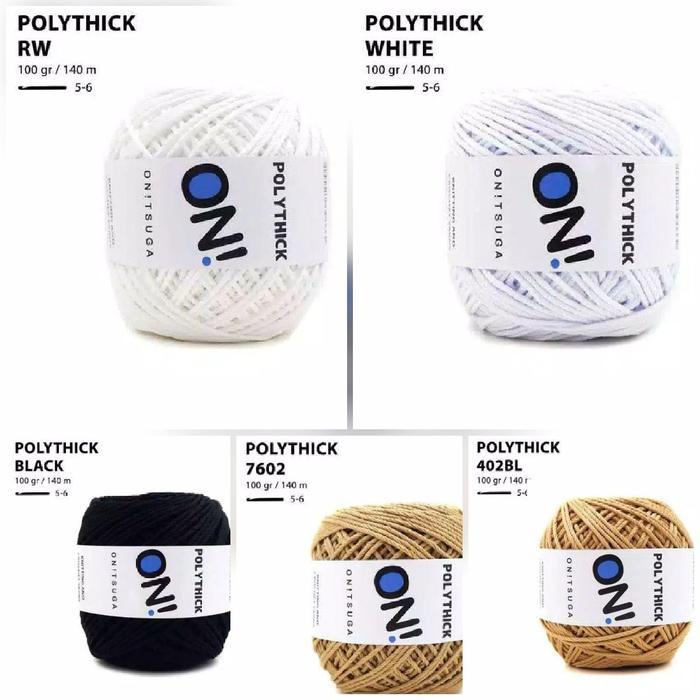 "New" Benang Rajut POLYTHICK ONITSUGA