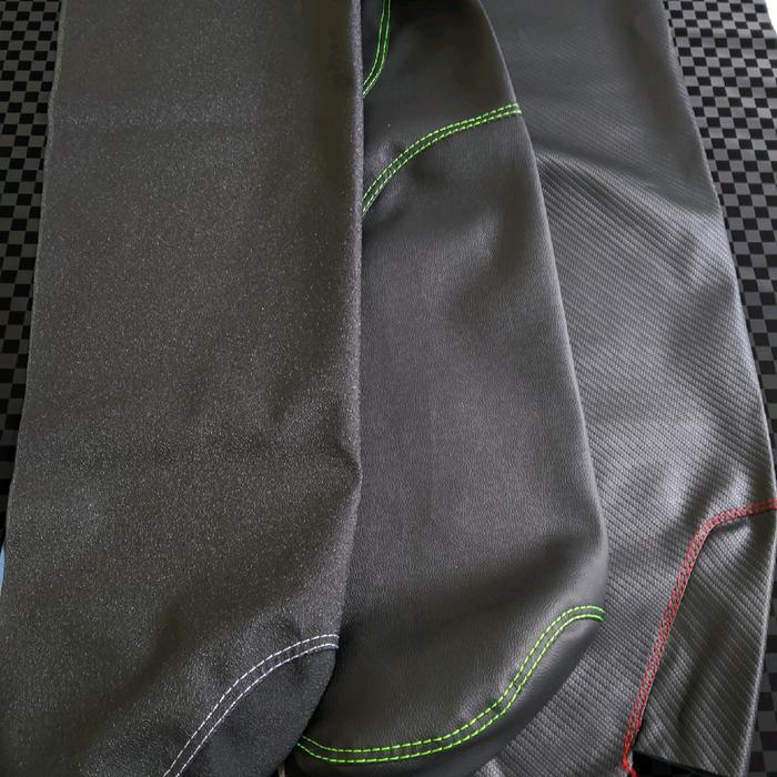 Kulit jok motor Jahit Kepala variasi benang kombinasi kain jok hitam universal motor vario beat mio