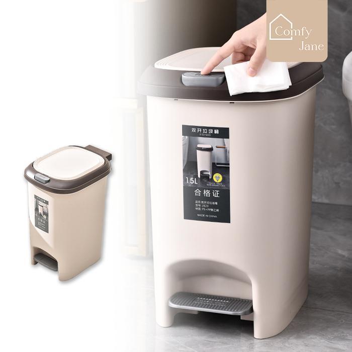Comfyjane Tempat Sampah Injak Kaki Tempat Sampah Dapur Penyimpanan Sampah Organizer Rumah Dengan