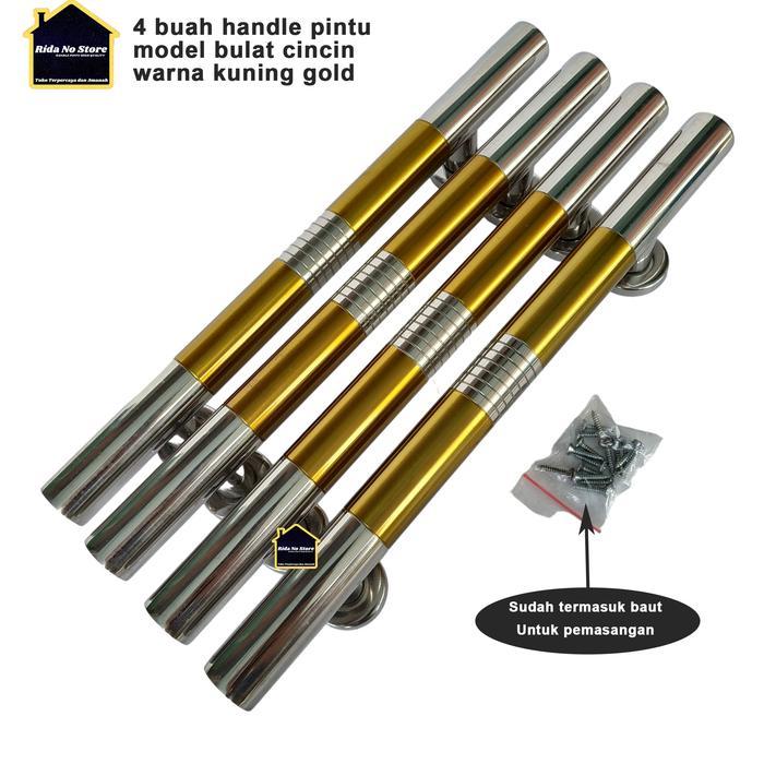 PROMO PAKET 4 HANDLE PEGANGAN PINTU RUMAH MINIMALIS 33 CM GAGANG 2 PINTU HENDLE STAINLES