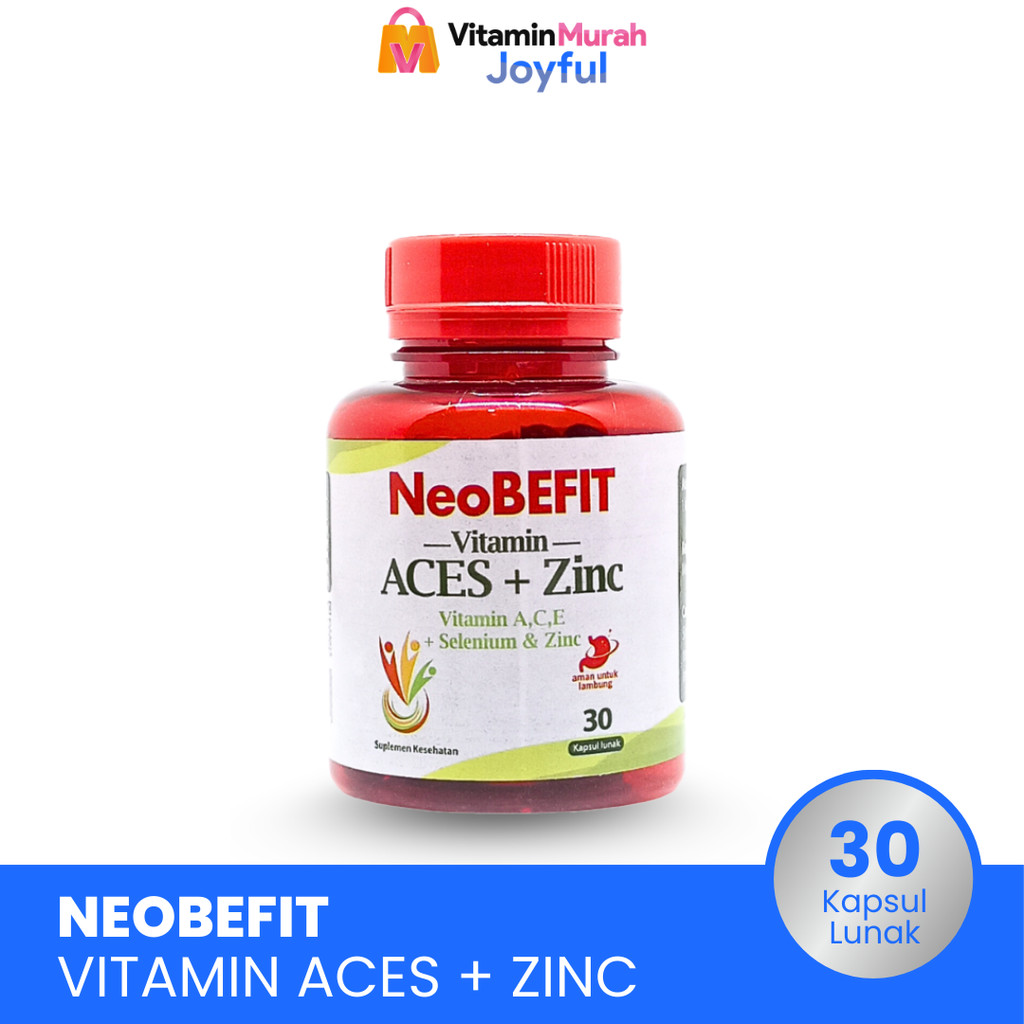 NeoBEFIT Vitamin A C E Selenium + ZINC ISI 30 & 100 KAPSUL LUNAK