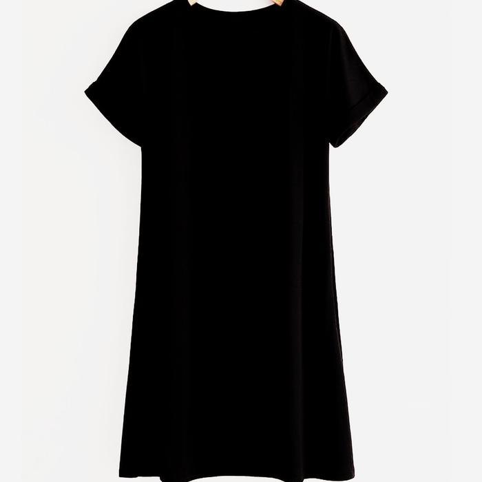 ( COD )Baju Dress mini Jumbo - XXXL LD 130-XXXXL LD 140 - Dress Polos - Kaos Cewek - Pakaian Wanita