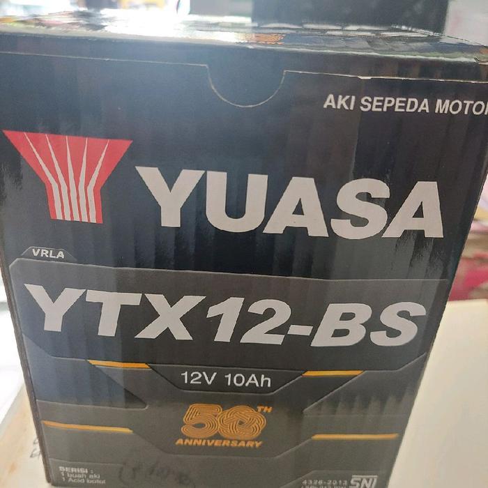 Aki Yuasa Ytx12-Bs 12Volt 10Ah