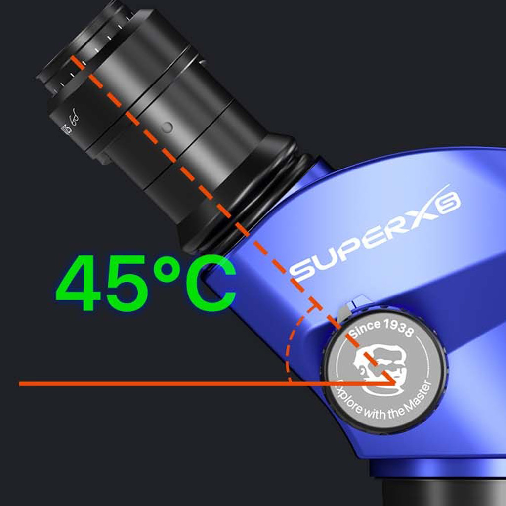 MECHANIC SUPER XS TRINOCULAR STEREO MICROSCOPE WITH DVS-1/M6 ARM 6.5X-45X WF10X25 FOR PHONES