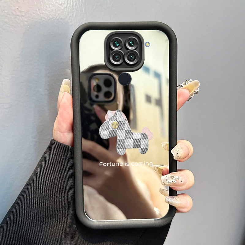 Casing Hp Untuk Xiaomi Redmi Note 9 Note 9s Note 9 Pro POCO M2 Pro Case Kuda kayu berlapis kain Kasi