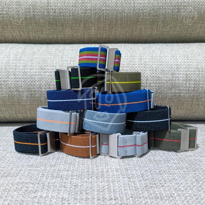 Ready Marine Nationale Strap 22mm - Elastic Parachute Watch Bands - MN Strap