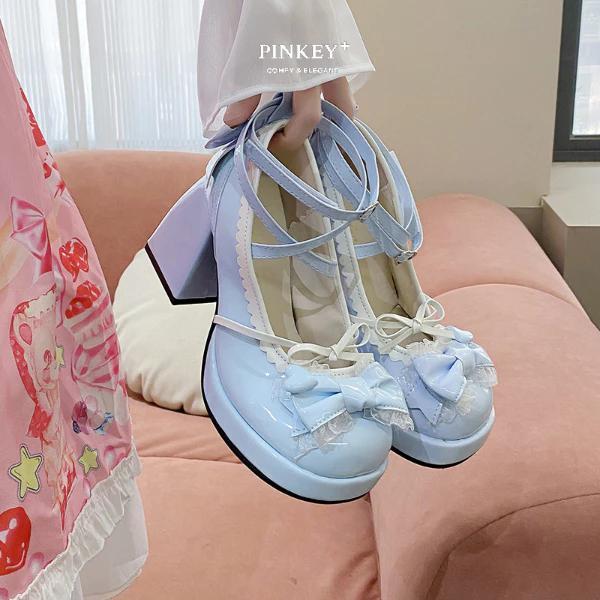 Promo Pinkey P366 Sepatu Hak Tinggi Tampil Cantik Korean Style Import Platform Hak Tebal Shoes Heels