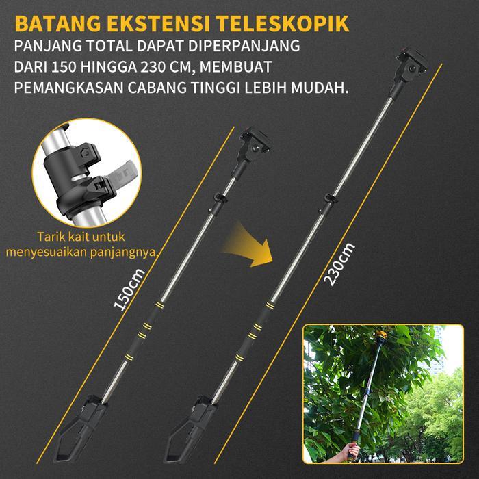 KEELAT Brushless LED Gunting dahan elektrik Cordless gunting dahan dan ranting LXT baterai