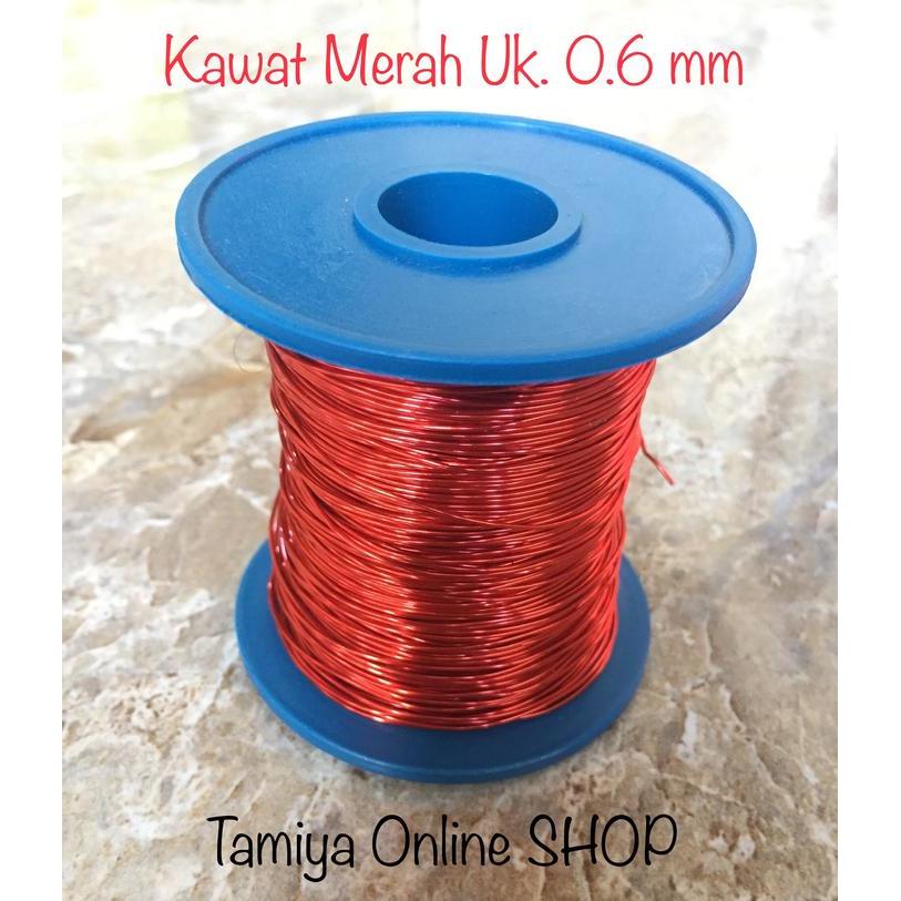 Promo Kawat Tembaga 0.6 Mm Warna Red Kawat German Per Ons / 100 Gram