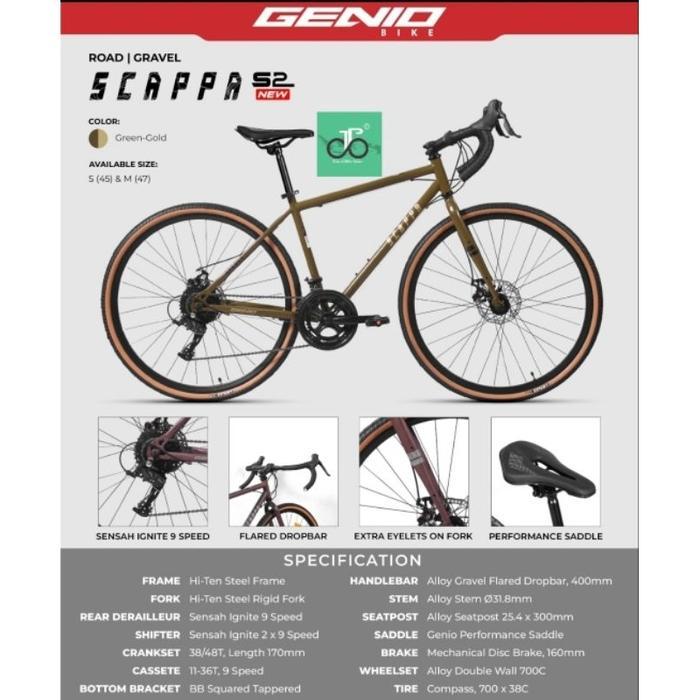Sepeda Roadbike Touring Gravel Genio Scappa S2 NEW TERBARU GEN4 (s 2)