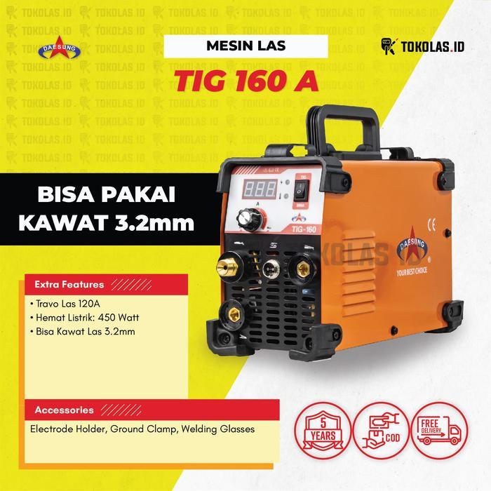 Mesin Las Argon Daesung Tig 160 200 180 P Pulse Trafo Las Inverter Watt Rendah Las Argon Gtaw Smaw