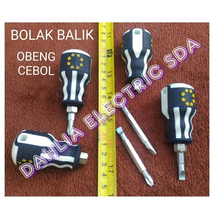 OBENG PENDEK CEBOL BOLAK BALIK 2" Magnet