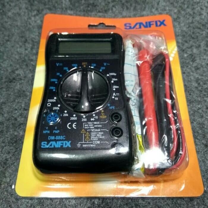 Mini Digital Multimeter Multitester + Temperature Sanfix Dm-888C