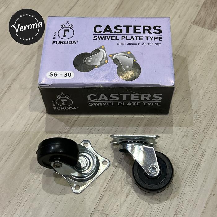PROMO Roda Gepeng/Roda Koper Hitam FUKUDA SG-30 11/4" (30mm)