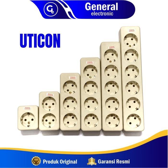 Stop Kontak Uticon / Lubang Colokan Listrik 1 - 6 Lubang Terminal Kuningan