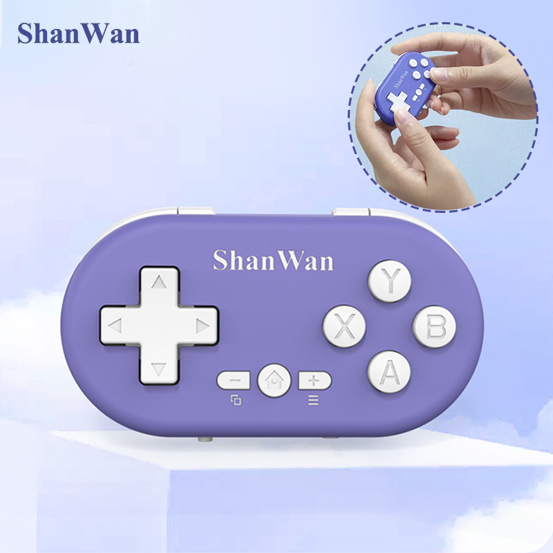 Shanwan Micro Wireless Bluetooth Controller Pocket Sized Mini Gamepad for PC Android/iOS and Windows