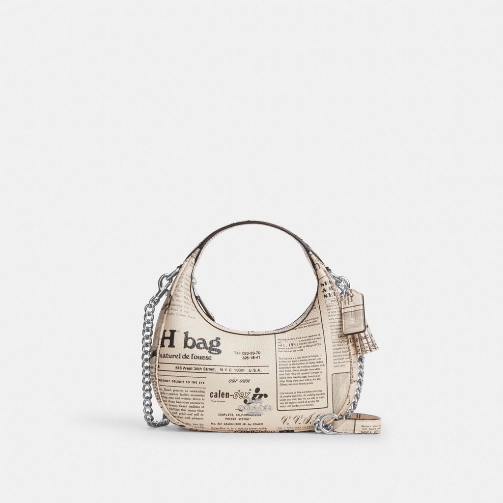 Coach Carmen Mini Crossbody Bag With Newspaper Print - Tas Selempang Wanita