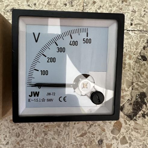 Volt Meter / Voltmeter 500V / 500 Volt 72 X 72 Panel Analog Jarum