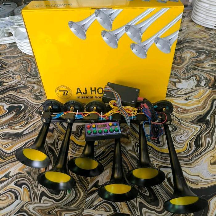 PREMIUM KLAKSON BASURI AJ HORN 6 CORONG & 3 CORONG 12v & 24v plus Modul 56 nada, 173 nada, Modul Put