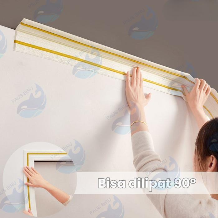 Paus Biru - List Foam Wallpaper Wall Border List Foam 3D List Dinding 2.3 Meter Wall Border Untuk