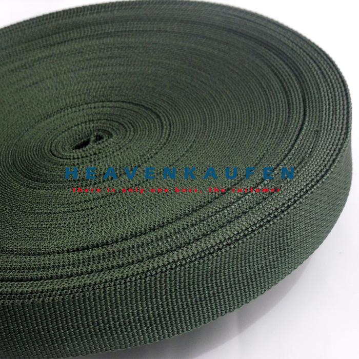 Tali Webbing Tas Lebar 2,5 cm Hijau Army TNI Harga Per 5 Meter