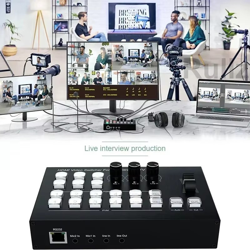 SPECIAL HDMI Video Mixer Switcher Live Streaming 4 Channel Multi-View HDMI Video Switcher fr Multi C