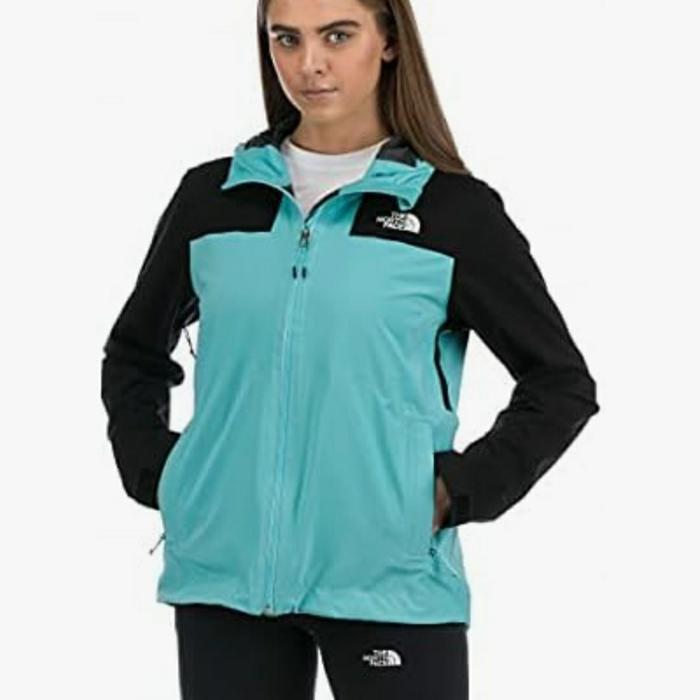 THE NORTH FACE ACTIVE STRECTH SHELL BLUE WOMEN'S JAKET HIKING TREKKING WATERPROOF ORIGINAL