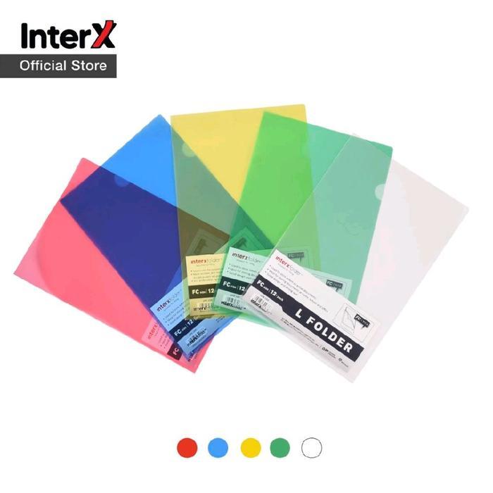 INTERXFOLDER MAP L FOLDER FILE PLASTIK TRANSPARAN TEBAL 1 PAK 12 PCS