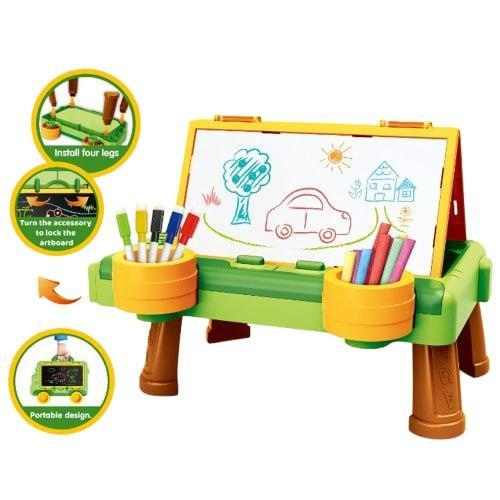 [capt] AlatBelajarAnak Papan Tulis Portabel Meja Edukasi Menggambar & Menulis Bahan Plastik -